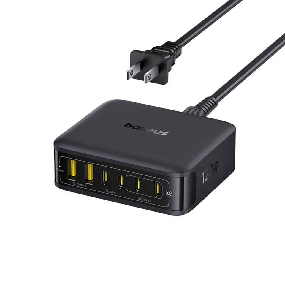 baseus-enerfill-fh21-desktop-charging-station-120w-gan-6-port-4c-2u image 1