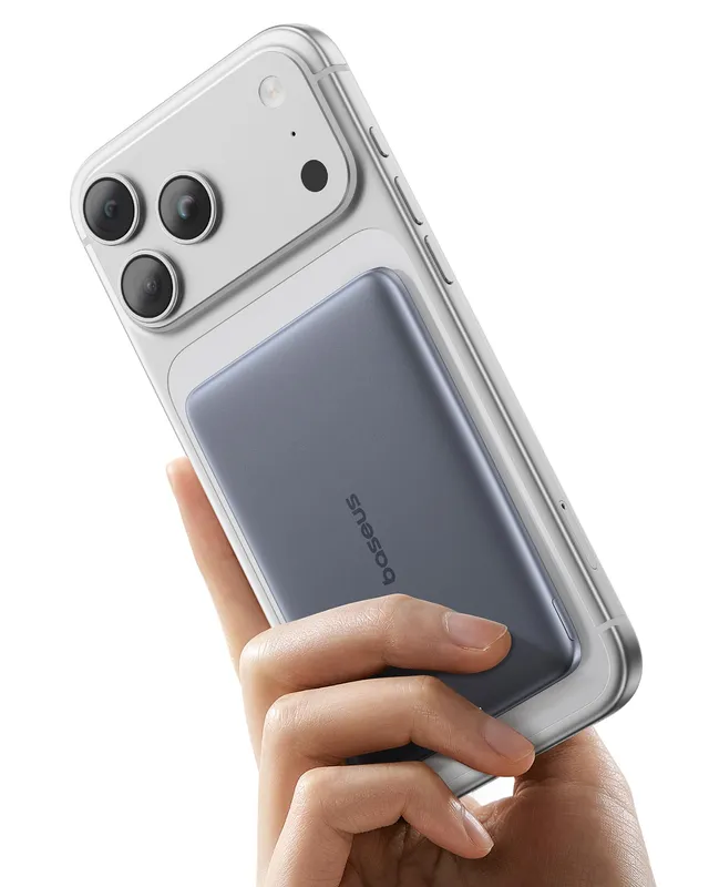 baseus-picogo-5000mah-magsafe-power-bank-0-3-ultra-slim-card-size-magnetic-wirel image 1