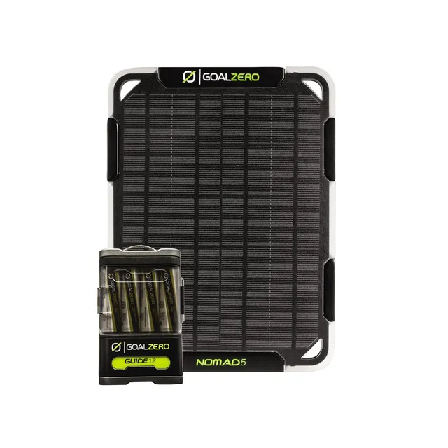 goal-zero-guide-12-nomad-5-kit-aa-aaa-solar-charging-kit image 1