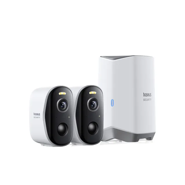 baseus-security-n1-outdoor-camera-2k-2-cam-kit-with-homestation-integration image 1