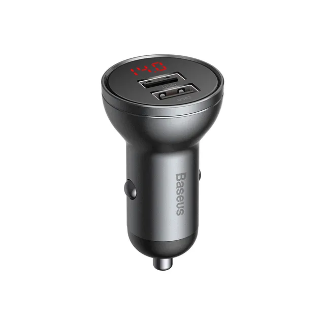 baseus-dual-usb-a-car-charger-24w-4-8a-with-voltage-display image 1