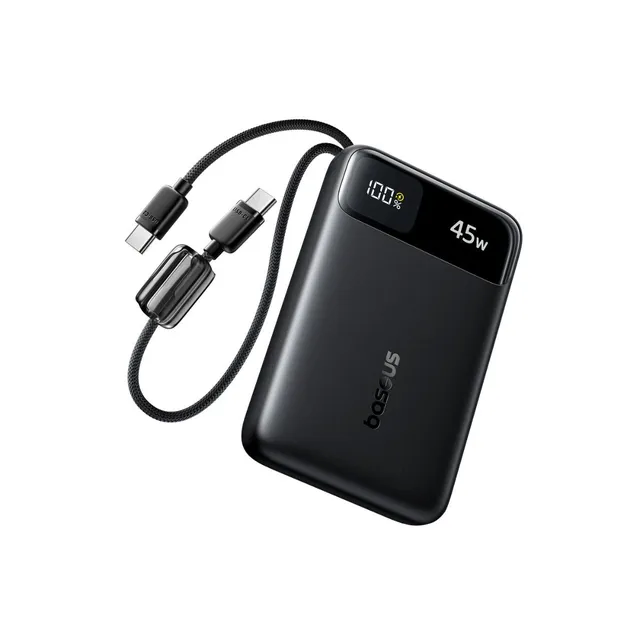 baseus-enerfill-fc11-45w-10000mah-power-bank-with-dual-built-in-usb-c-cables image 1
