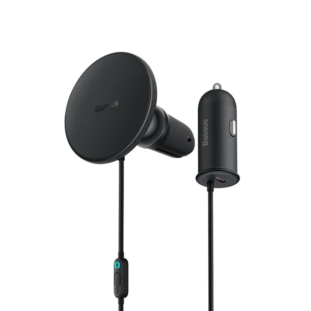 baseus-cw01-15w-magsafe-wireless-car-mount-charger-with-40w-adapter image 1