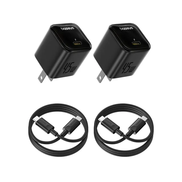 baseus-picogo-gan-usb-c-charger-45w-2-pack image 1