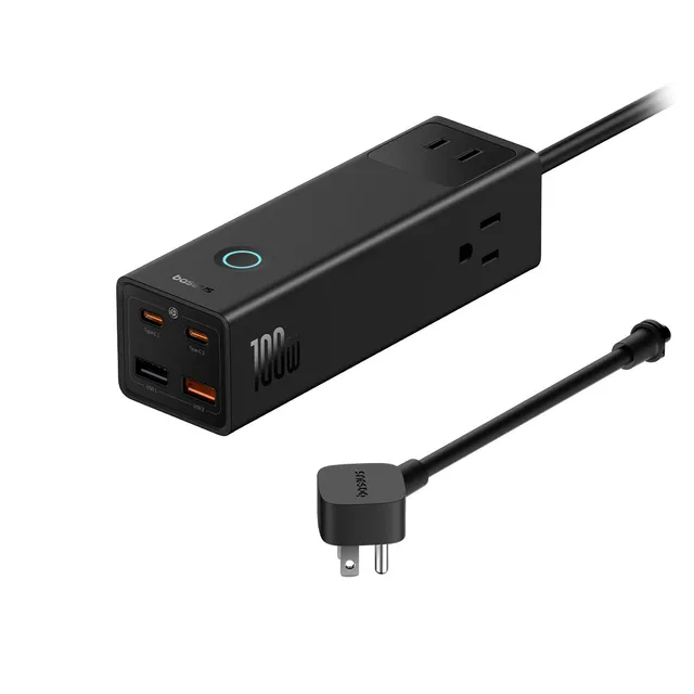 baseus-powercombo-pro-7-port-power-strip-100w-gan-charging-station image 1