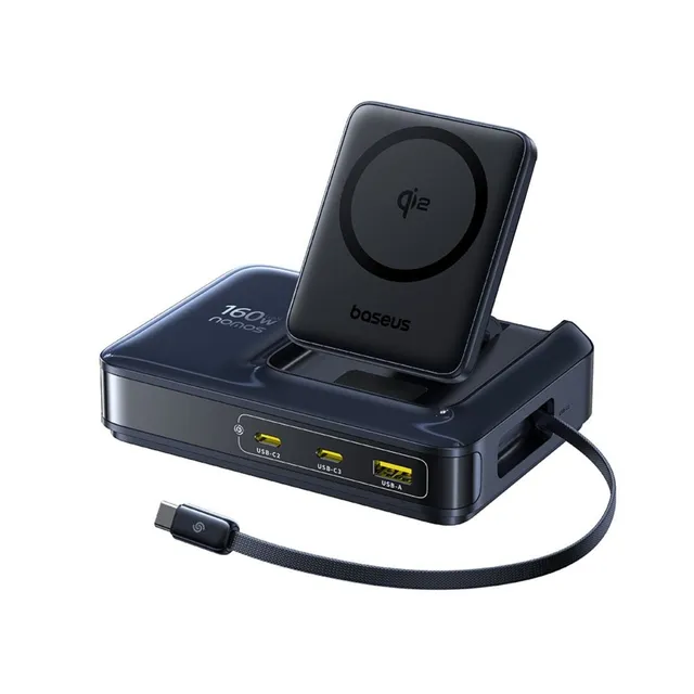 baseus-nomos-nh21-5-in-1-desktop-charging-station-160w-gan-with-15w-wireless-cha image 1