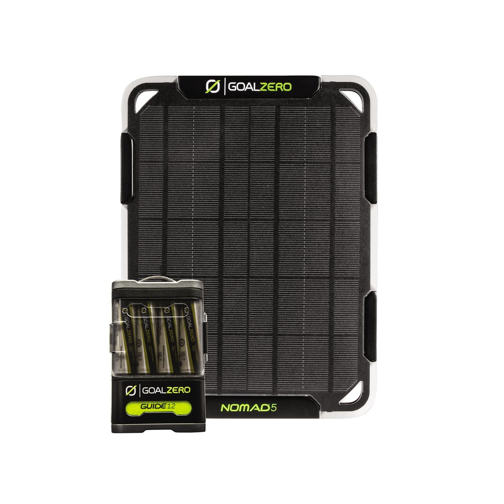 goal-zero-guide-12-nomad-5-kit-aa-aaa-solar-charging-kit image 1