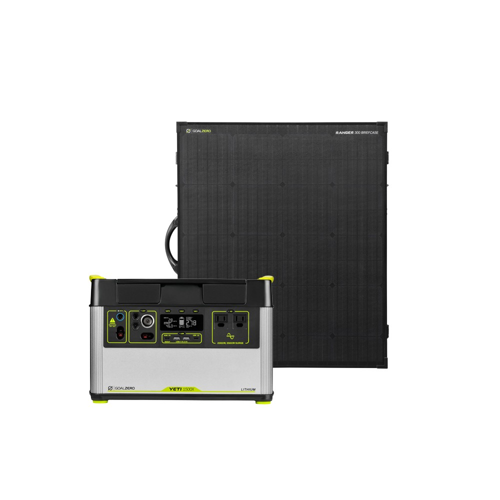 goal-zero-yeti-1500x-ranger-300-briefcase-solar-generator-open-box-300w-portable image 1
