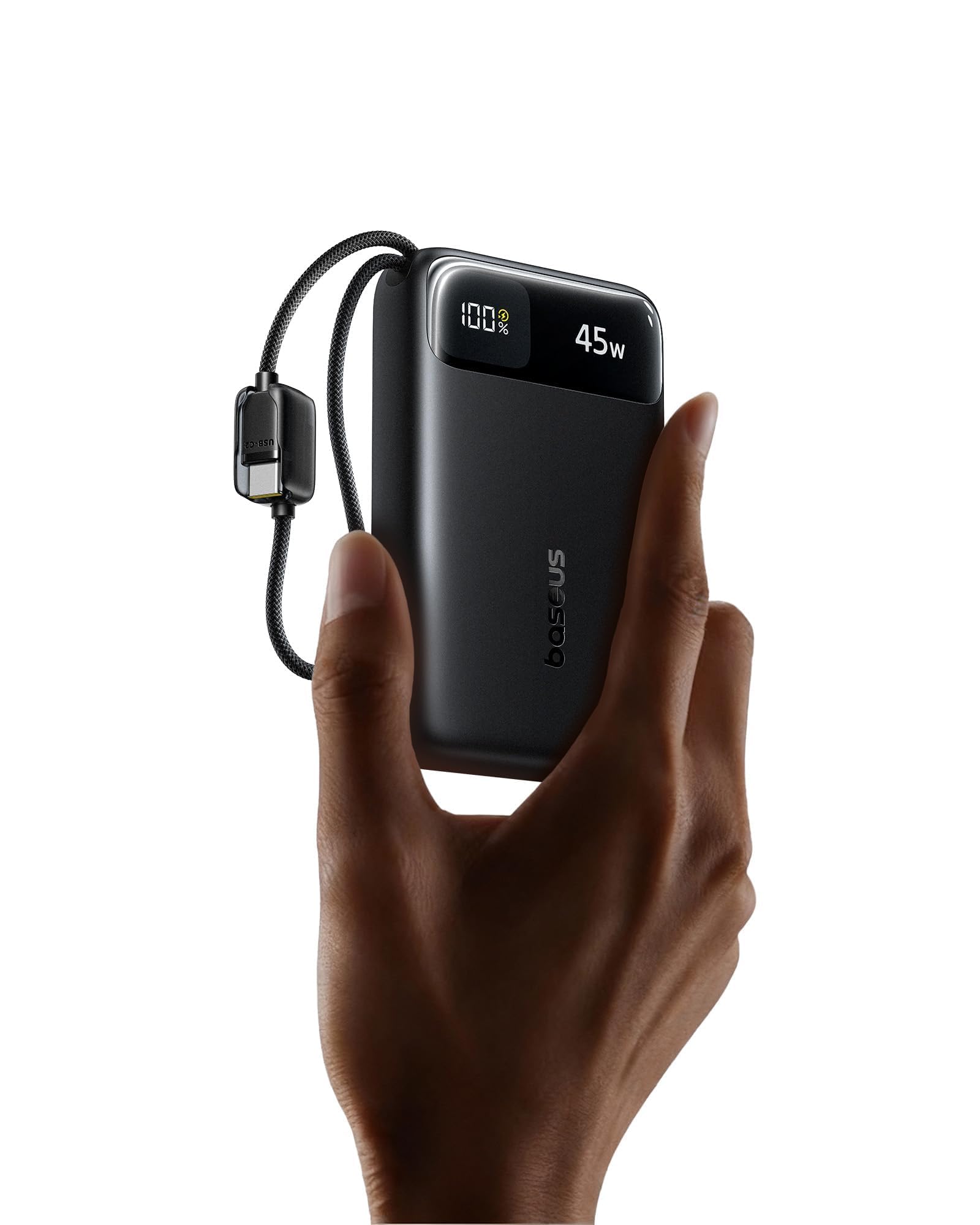 baseus-20000mah-compact-portable-charger-45w-with-dual-built-in-usb-c-cables-ccc image 1