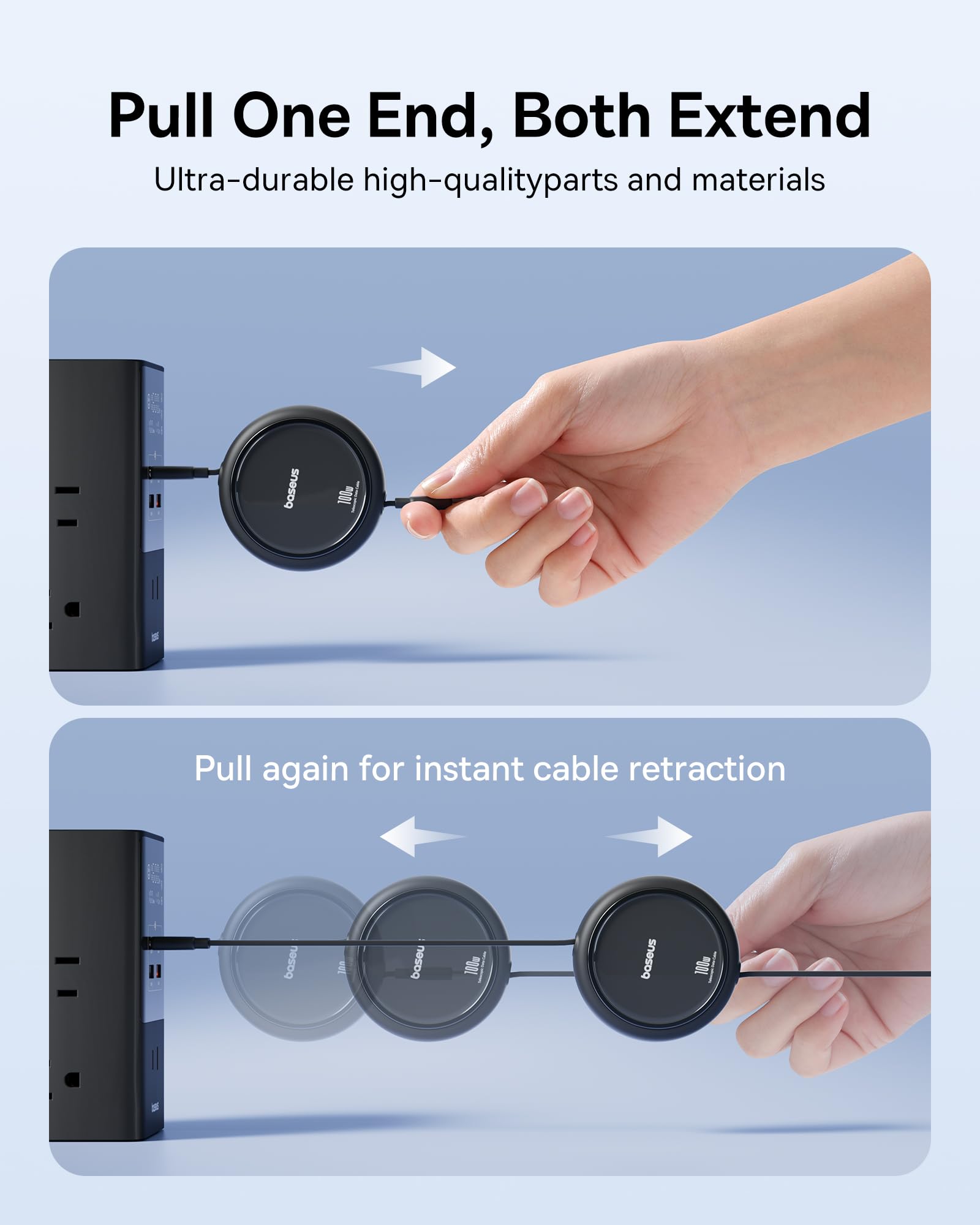 baseus-100w-retractable-usb-c-to-usb-c-cable-4-stage-length-preset-5a-fast-charg image 3