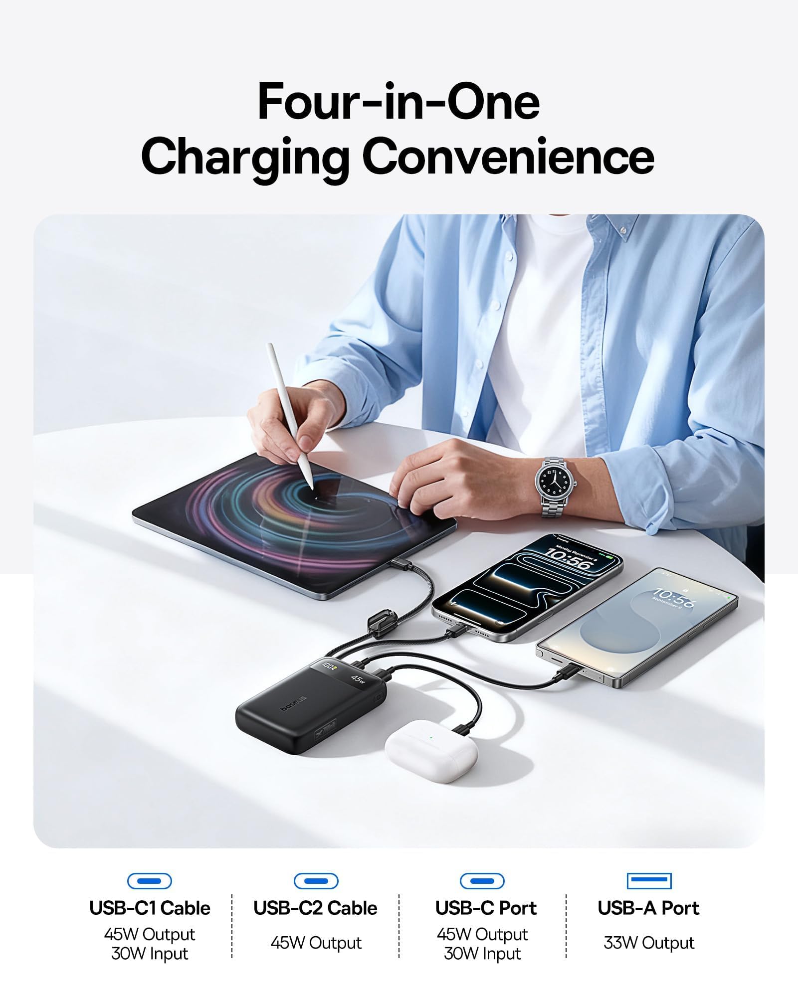 baseus-20000mah-compact-portable-charger-45w-with-dual-built-in-usb-c-cables-ccc image 6
