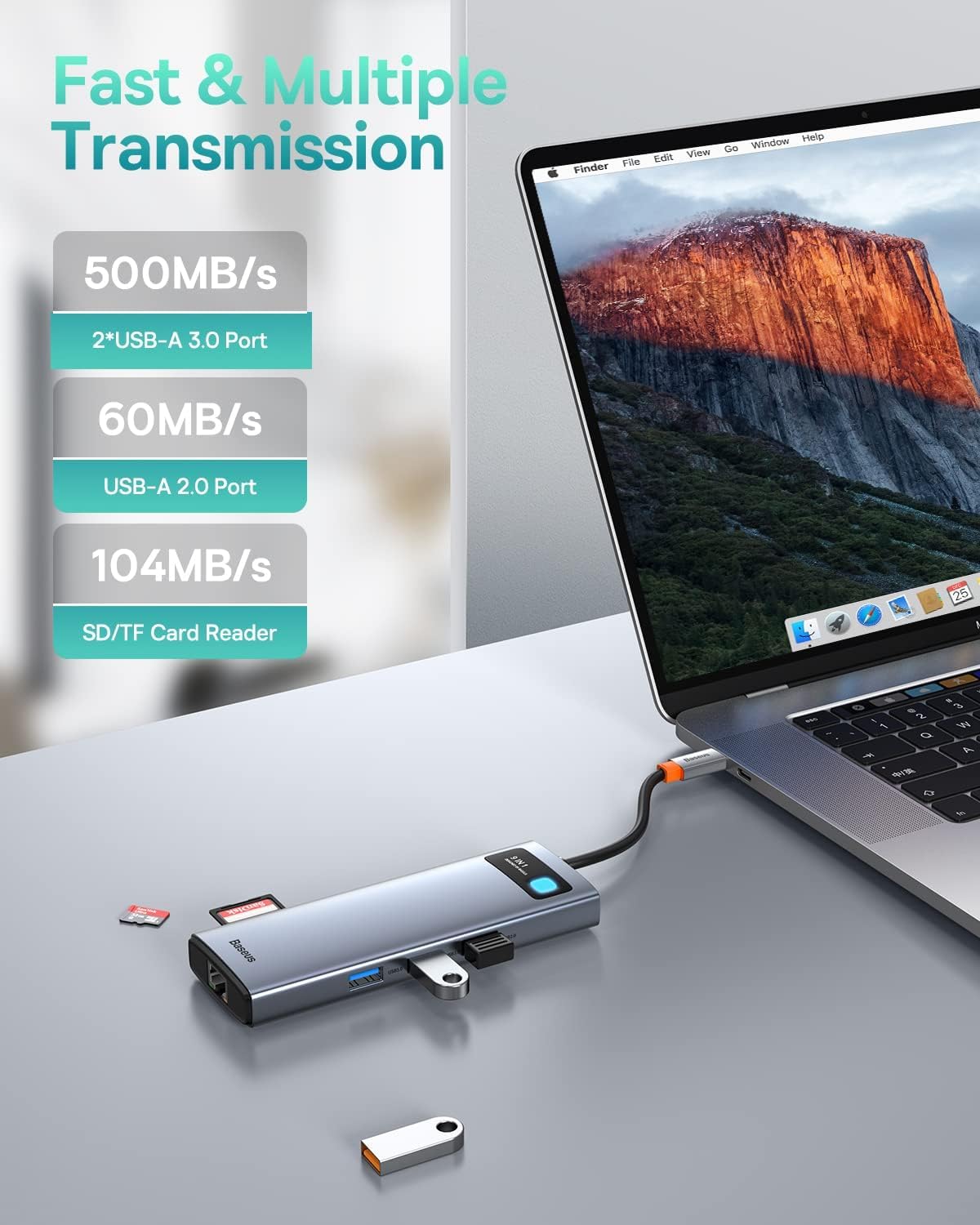 baseus-9-in-1-usb-c-docking-station-dual-monitor-4k-120hz-1000mbps-ethernet-85w- image 6