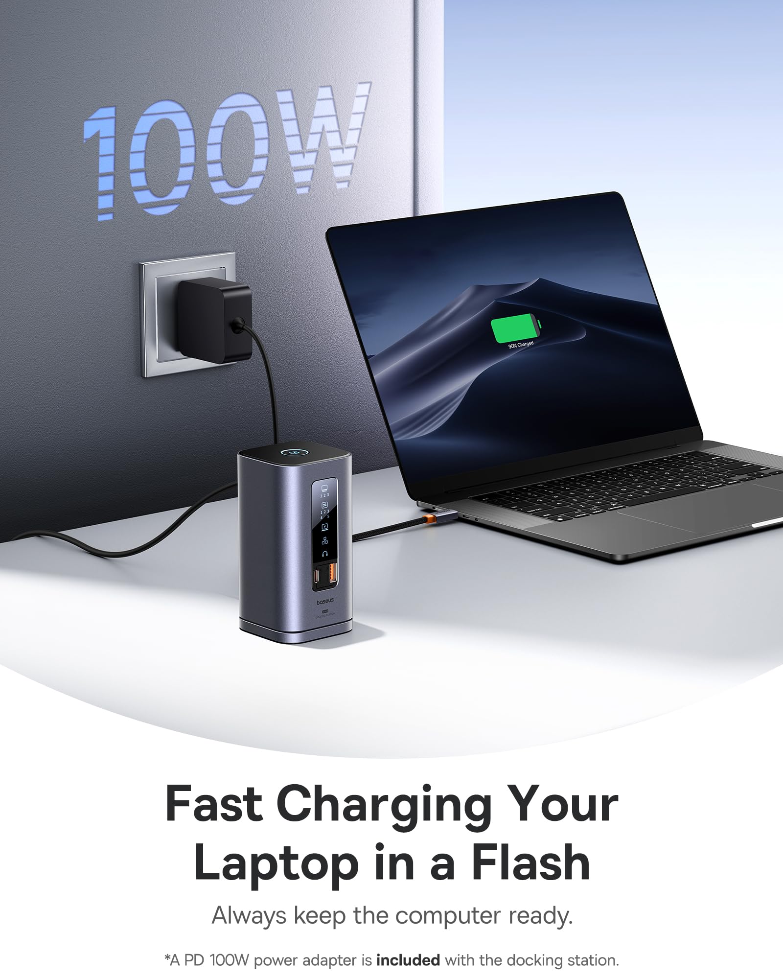 baseus-spacemate-11-in-1-usb-c-docking-station-with-triple-4k-display-100w-pd image 4