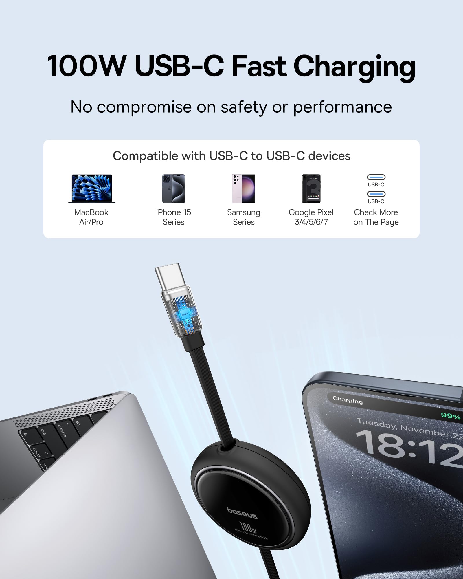 baseus-100w-retractable-usb-c-to-usb-c-cable-4-stage-length-preset-5a-fast-charg image 2