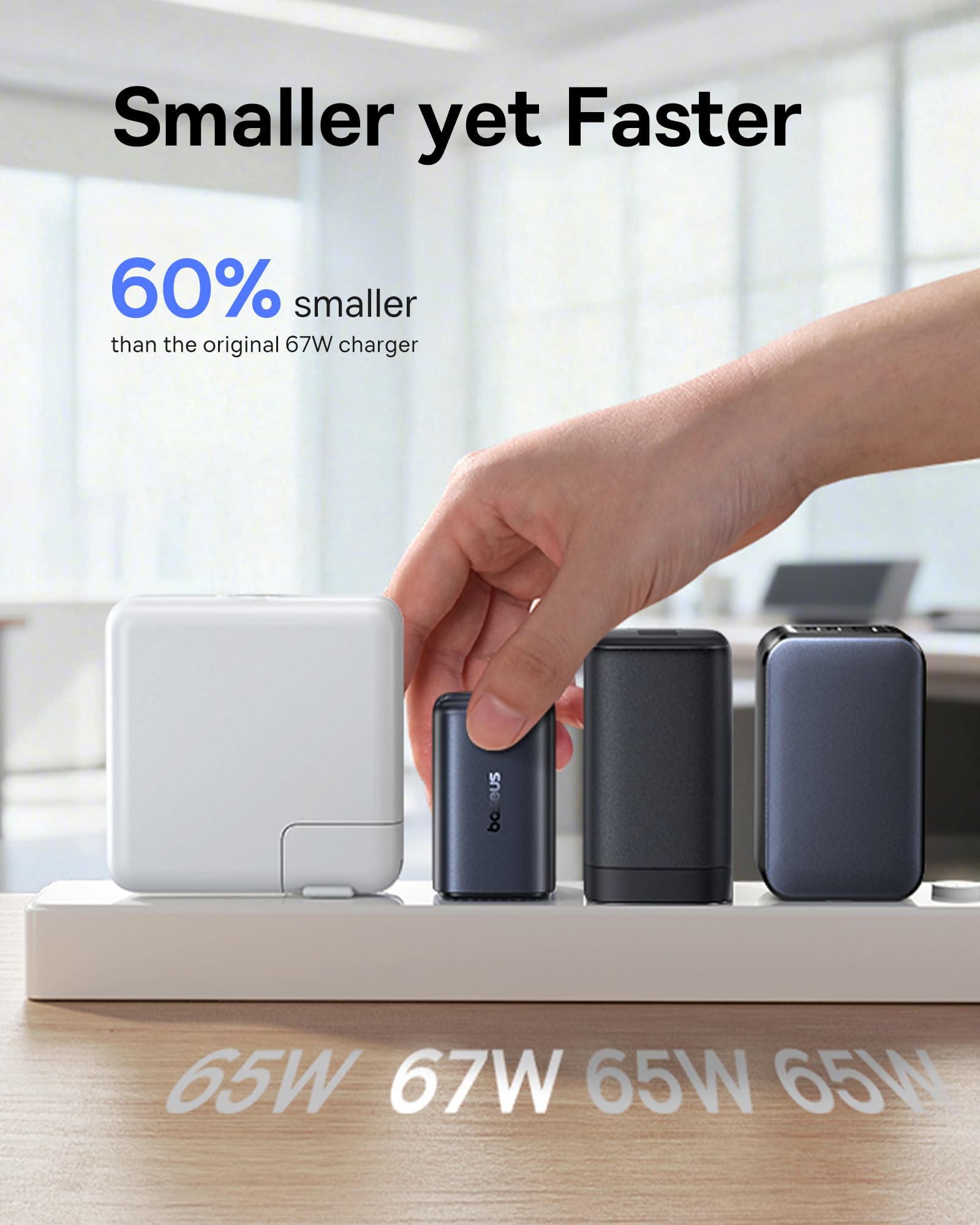 baseus-picogo-67w-usb-c-charger-smallest-3-port-fast-charging-wall-block-with-fo image 3