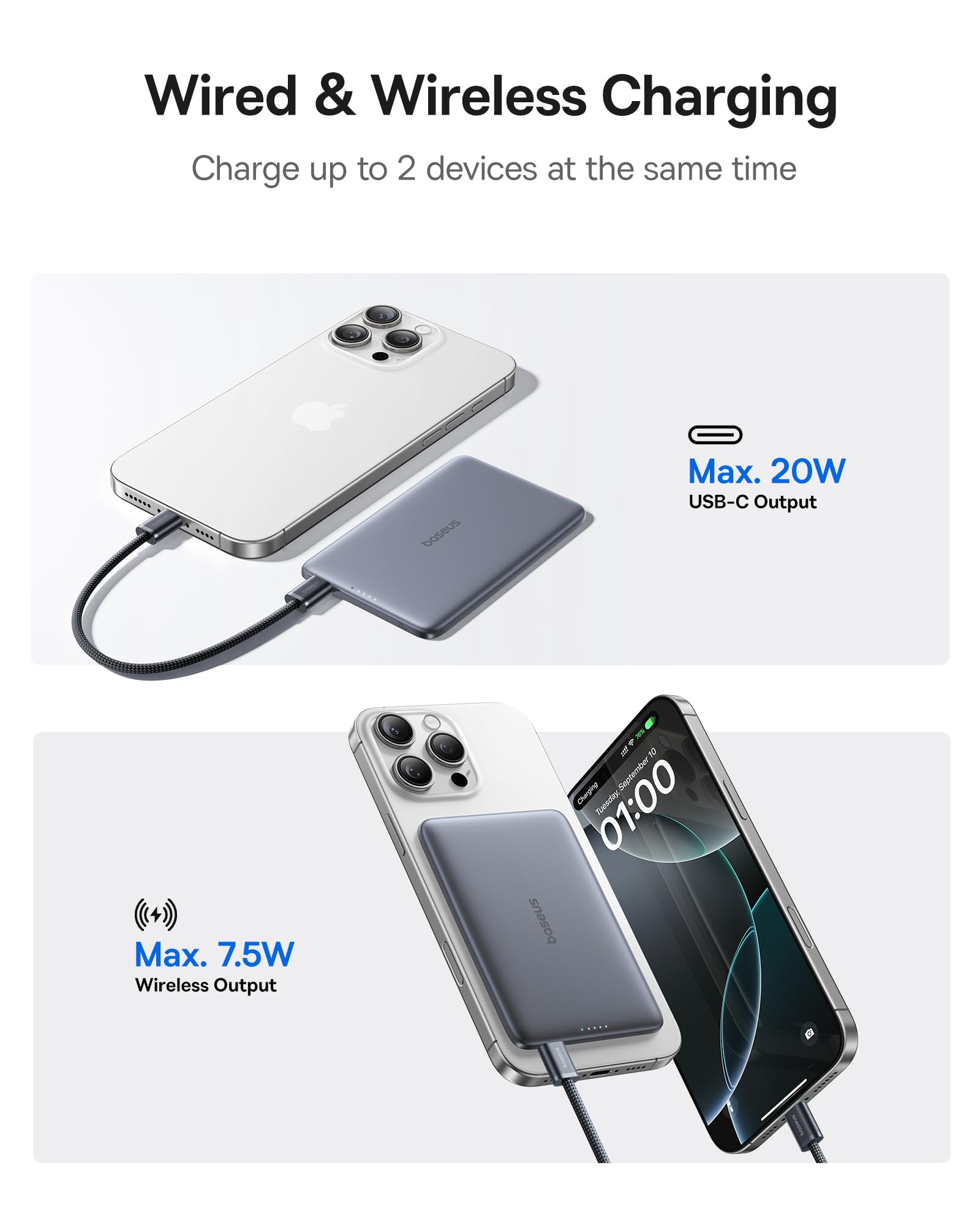baseus-picogo-5000mah-magsafe-power-bank-0-3-ultra-slim-card-size-magnetic-wirel image 6