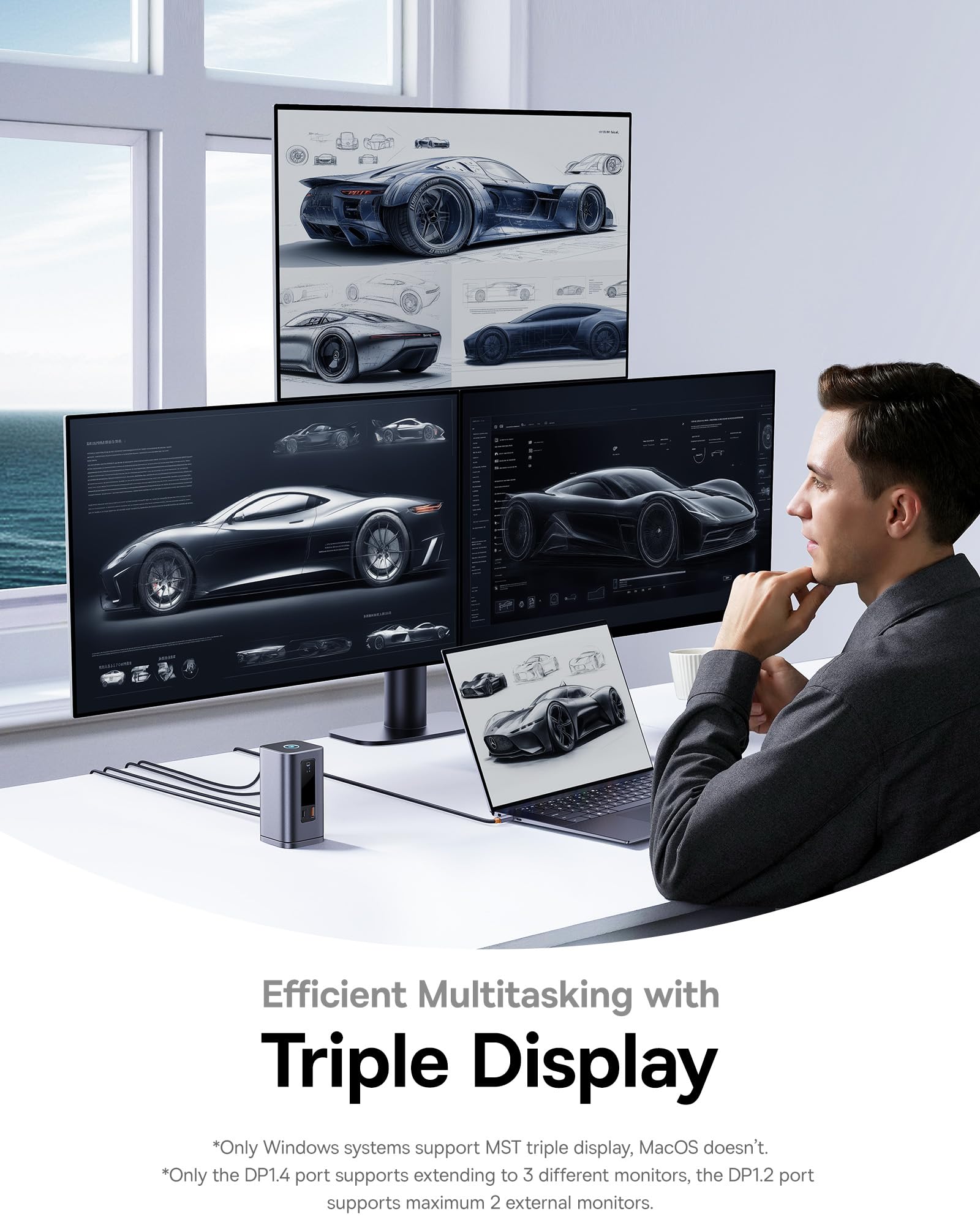 baseus-spacemate-11-in-1-usb-c-docking-station-with-triple-4k-display-100w-pd image 3