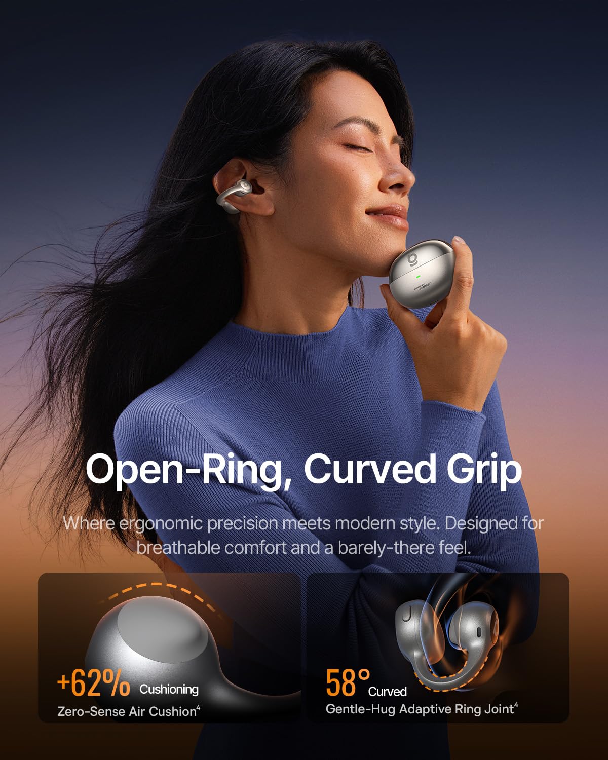 baseus-inspire-xc1-open-ear-clip-on-earbuds-sound-by-bose-dolby-audio-adaptive-t image 4