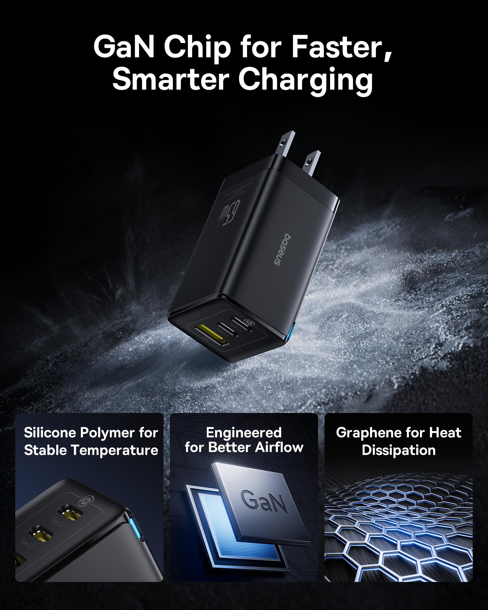baseus-65w-usb-c-charger-block-2-pack-gan-pps-3-port-foldable-fast-charger image 7