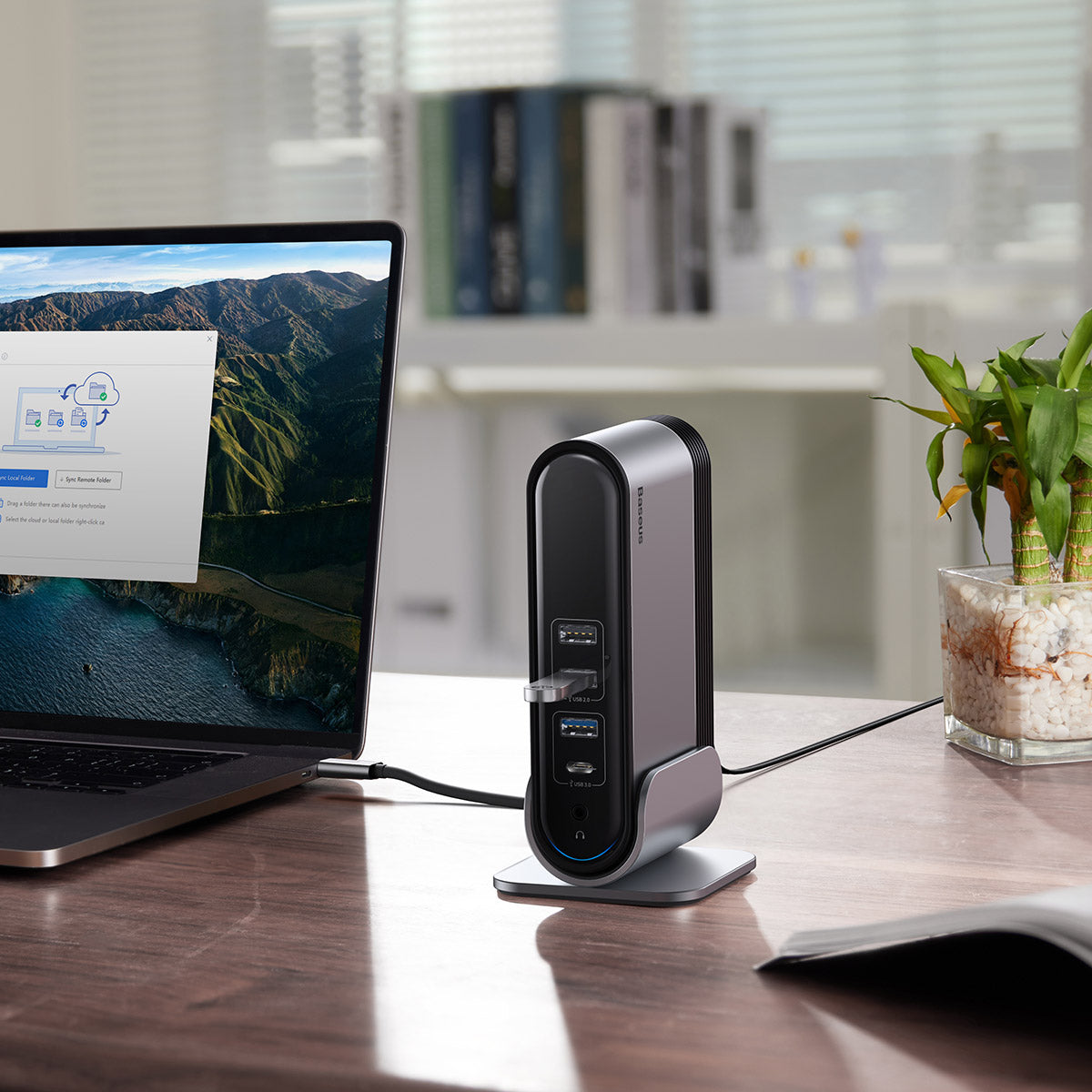 baseus-14-in-1-docking-station-with-triple-4k-monitor-support-for-usb-c-laptops image 7