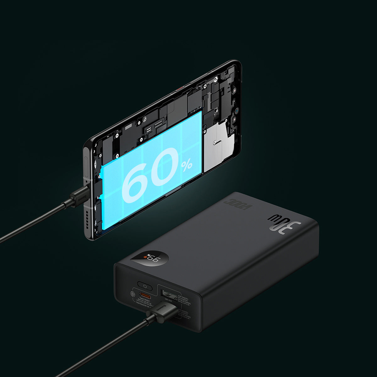 baseus-adaman2-power-bank-30w-20000mah-vooc-fast-charging-for-oneplus-iphone-mac image 7