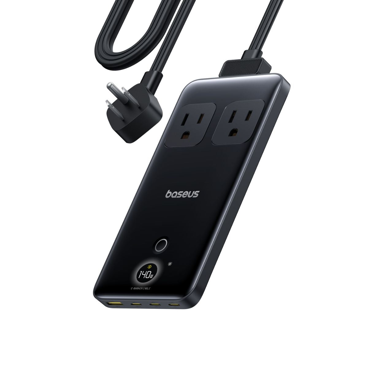 baseus-blade-power-strip-2ac-1u-3c-140w-gan6-desktop-charging-station-with-dynam image 1