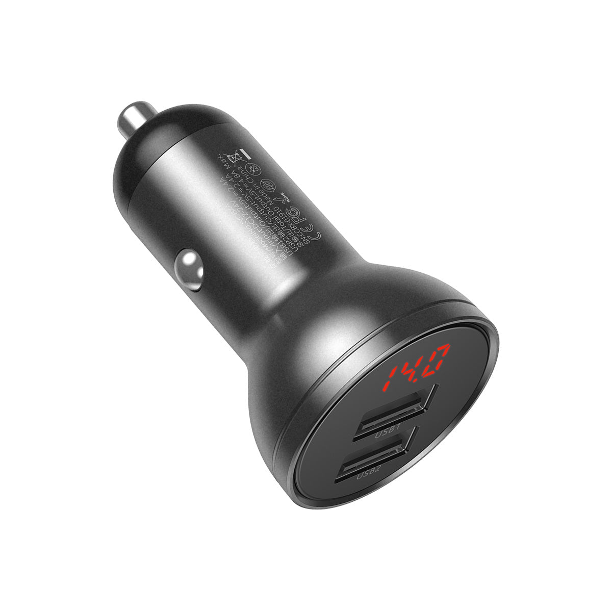 baseus-dual-usb-a-car-charger-24w-4-8a-with-voltage-display image 3