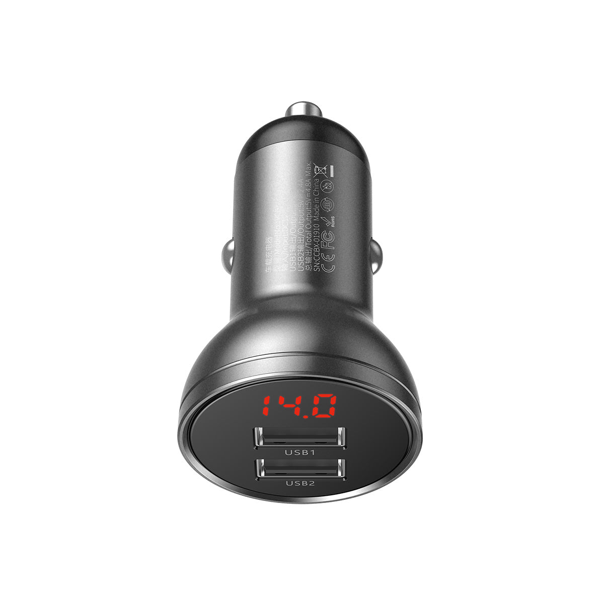baseus-dual-usb-a-car-charger-24w-4-8a-with-voltage-display image 5
