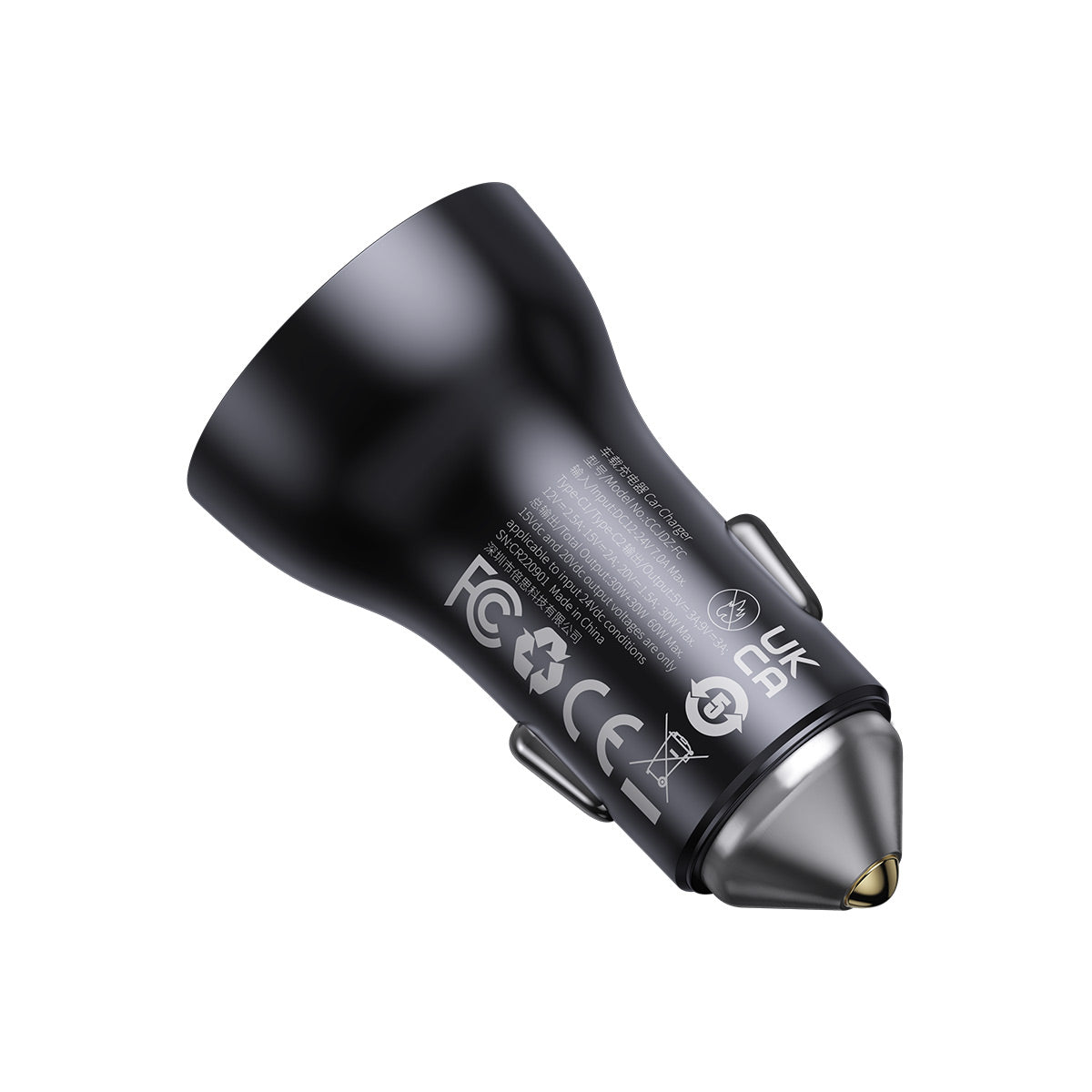 baseus-dual-usb-c-car-charger-60w image 2