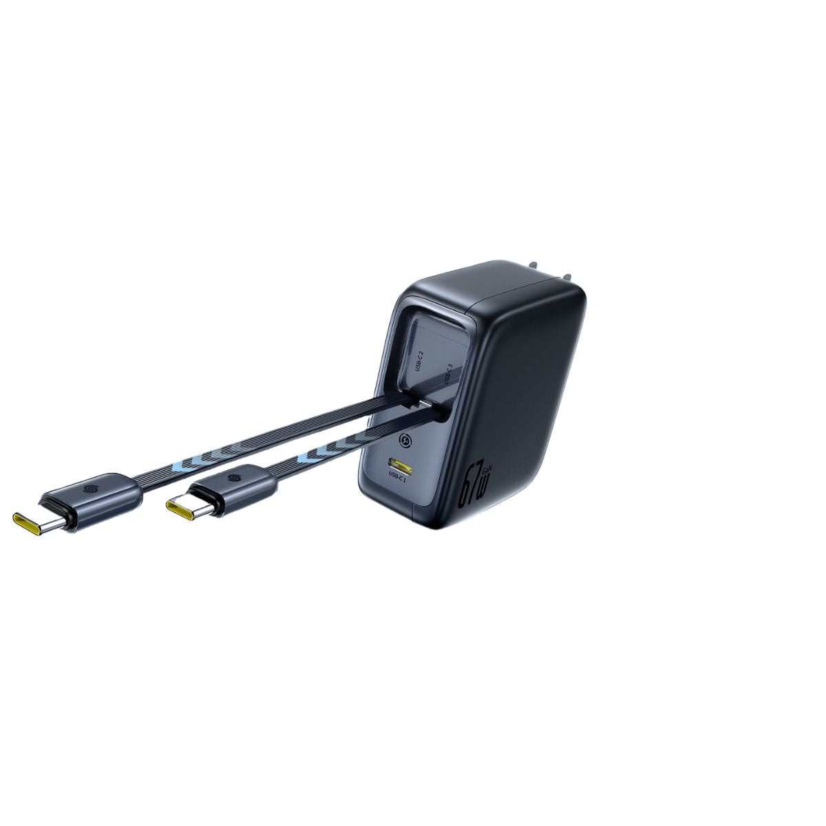 baseus-enercore-cj21-fast-charger-with-dual-retractable-cables-3c-67w-gan-wall-c image 2
