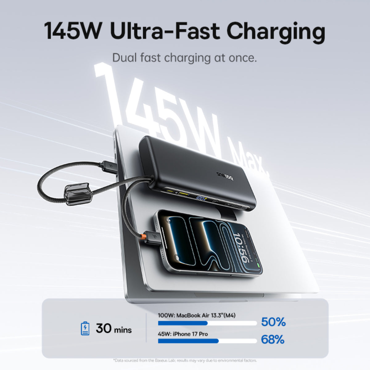 baseus-enerfill-fc41-145w-25000mah-power-bank-with-dual-built-in-cables image 6