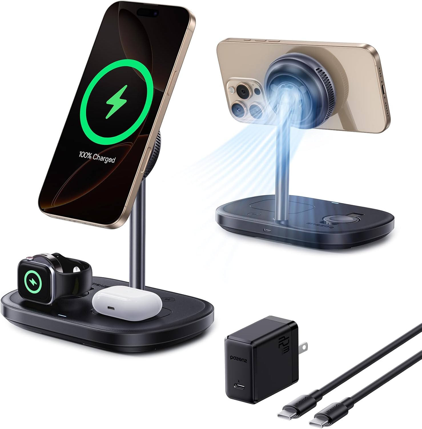 baseus-enerfill-fs41-3-in-1-wireless-charging-stand image 2