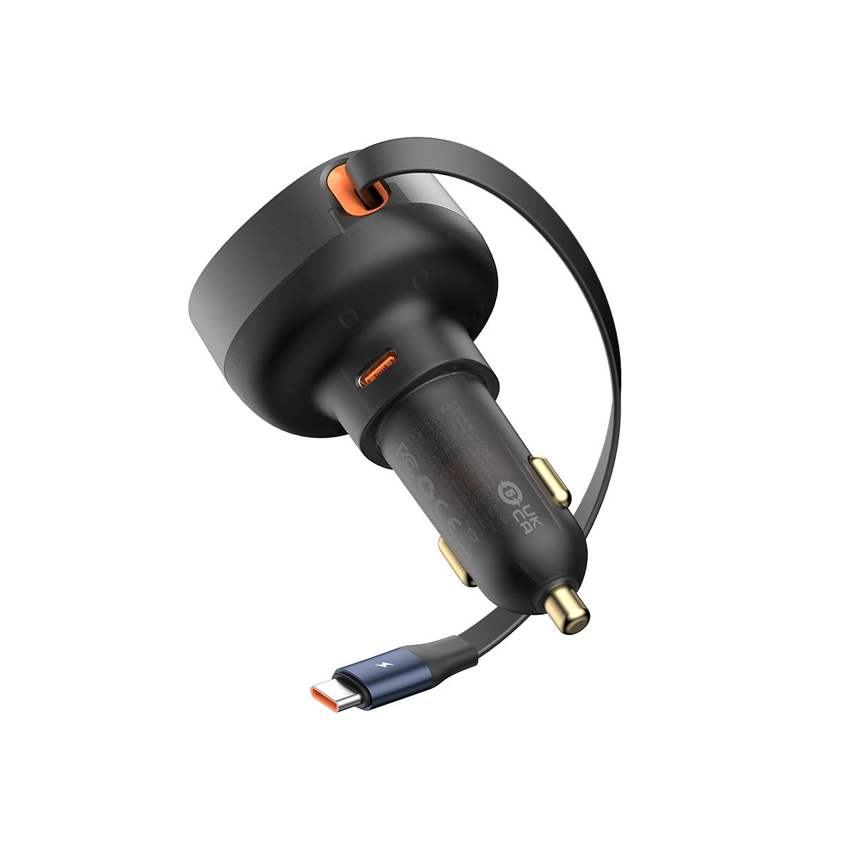 baseus-enjoyment-pro-retractable-usb-c-car-charger-60w-fast-charging-with-retrac image 2