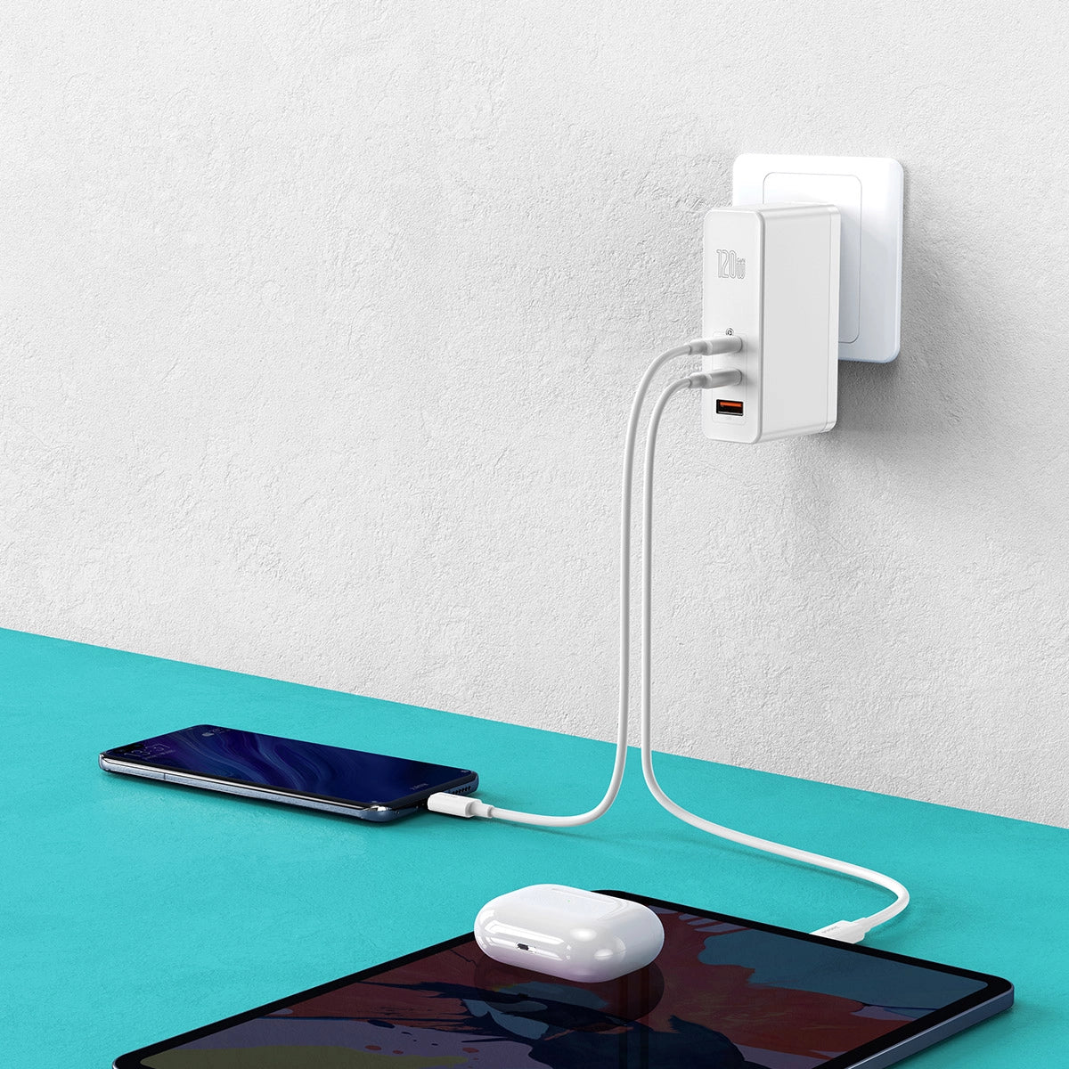 baseus-gan2-pro-120w-3-port-usb-c-fast-wall-charger image 8