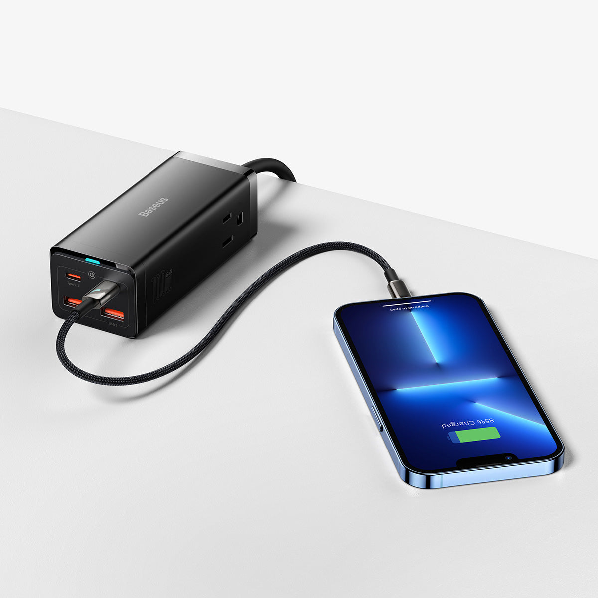 baseus-powercombo-gan3-pro-6-port-100w-desktop-charging-station-with-ac-outlets image 8