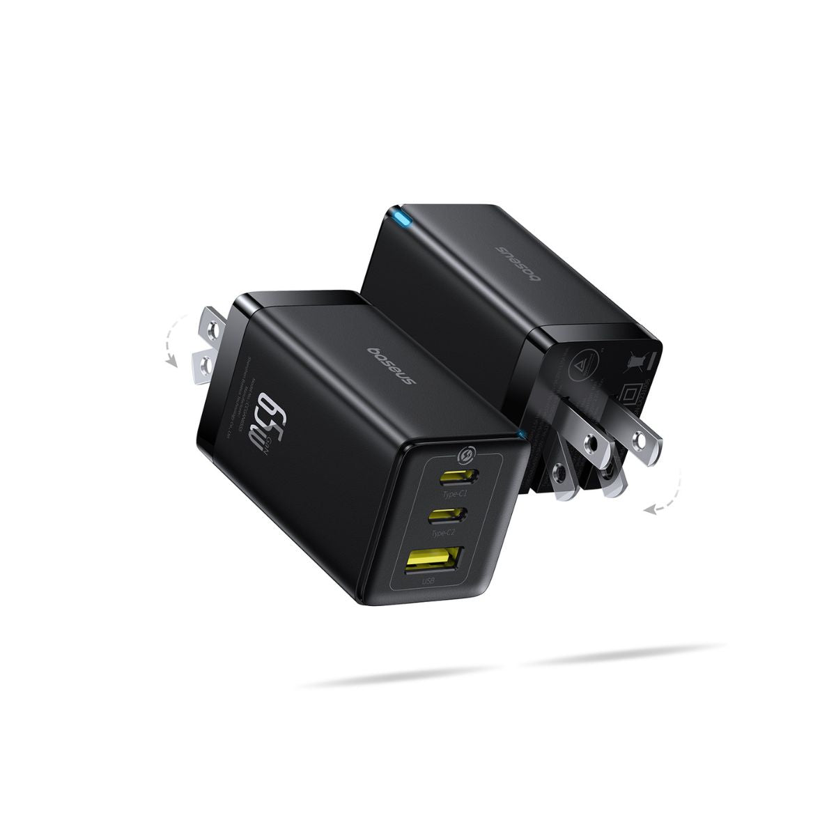 baseus-gan5-pro-65w-fast-charger-2c-u-3-port-gan-usb-c-charger-2-pack image 4