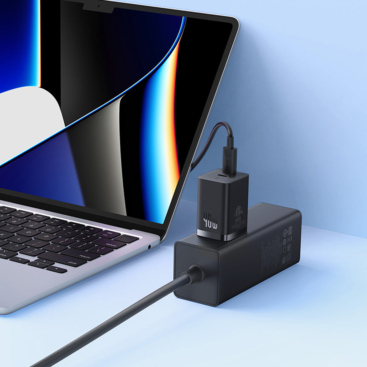 baseus-gan5-pro-dual-usb-c-fast-charger-40w-smart-power-split-for-multiple-devic image 7