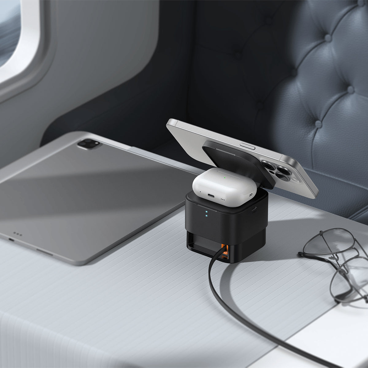 baseus-magpro-2-in-1-magnetic-wireless-charger-25w image 7