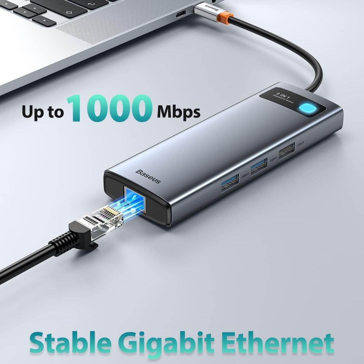 baseus-metal-gleam-series-9-in-1-usb-c-hub-4k-120hz-85w-pd-5gbps-compact image 5