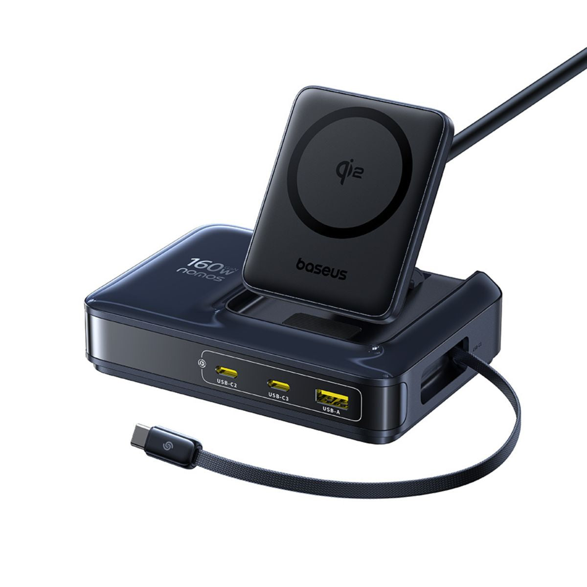 baseus-nomos-nh21-5-in-1-desktop-charging-station-160w-gan-with-15w-wireless-cha image 3