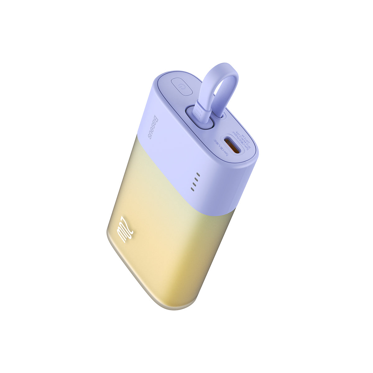 baseus-popsicle-usb-c-power-bank-20w-5200mah-built-in-cable-compact-and-travel-f image 2