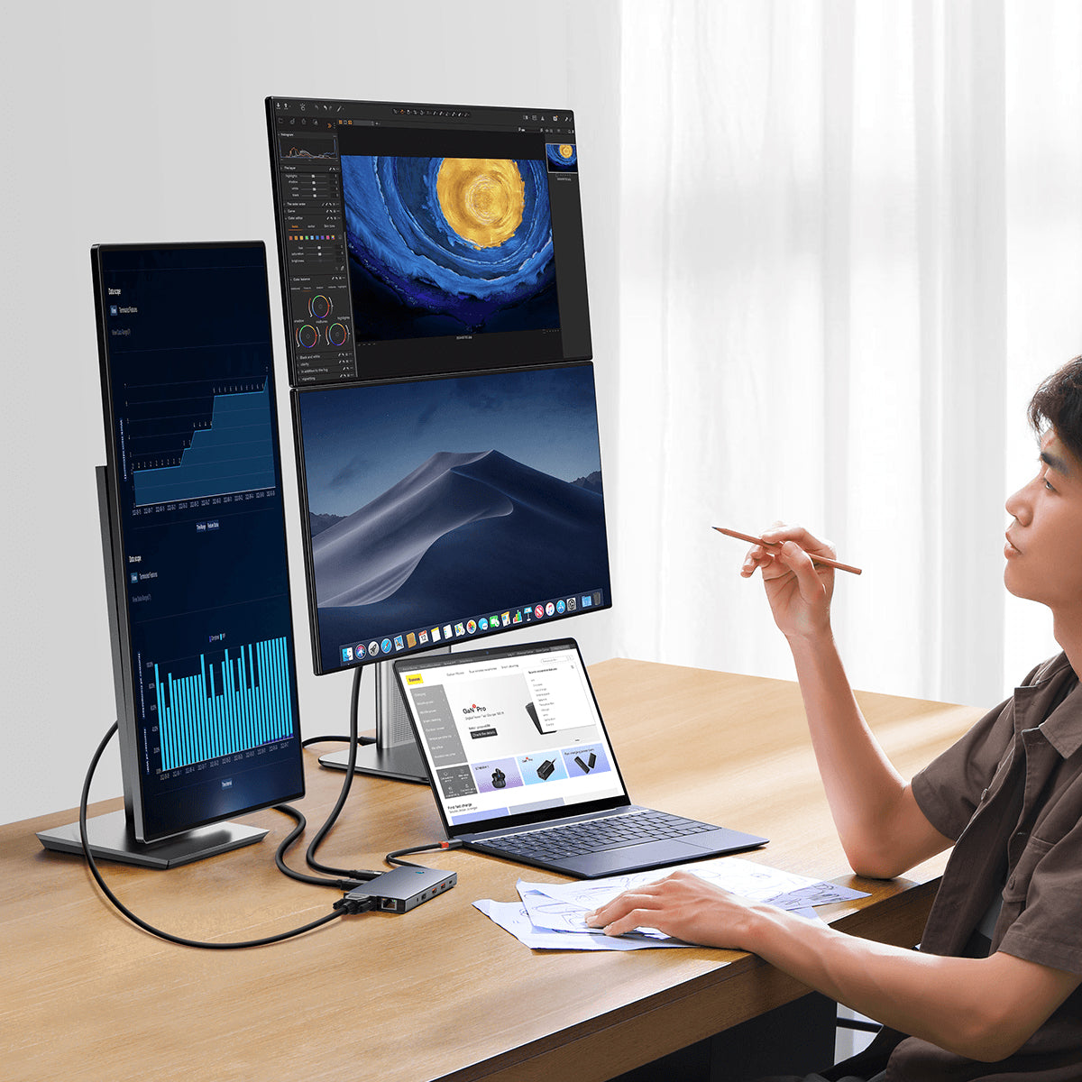 baseus-portaljoy-13-in-1-usb-c-hub-with-4k-120hz-triple-display-and-100w-pd image 7