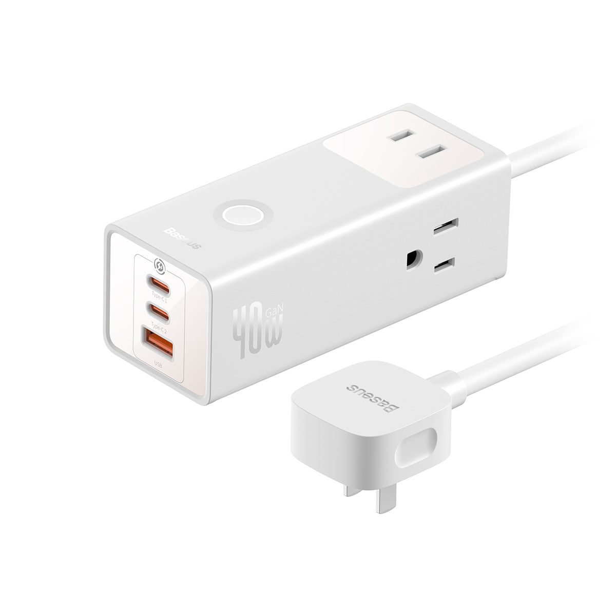 baseus-powercombo-pro-6-port-power-strip-with-40w-usb-c-3-ac-2-usb-c-1-usb-a image 1