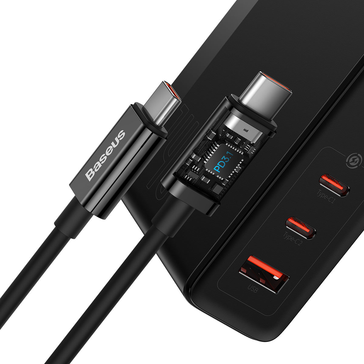 baseus-powermega-3-port-fast-charger-140w-usb-c-pd-3-1 image 4