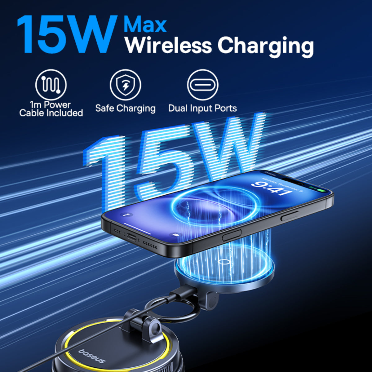 baseus-primetrip-vc2-flex-pro-magnetic-car-charger-15w-wireless-with-720-flexibl image 7