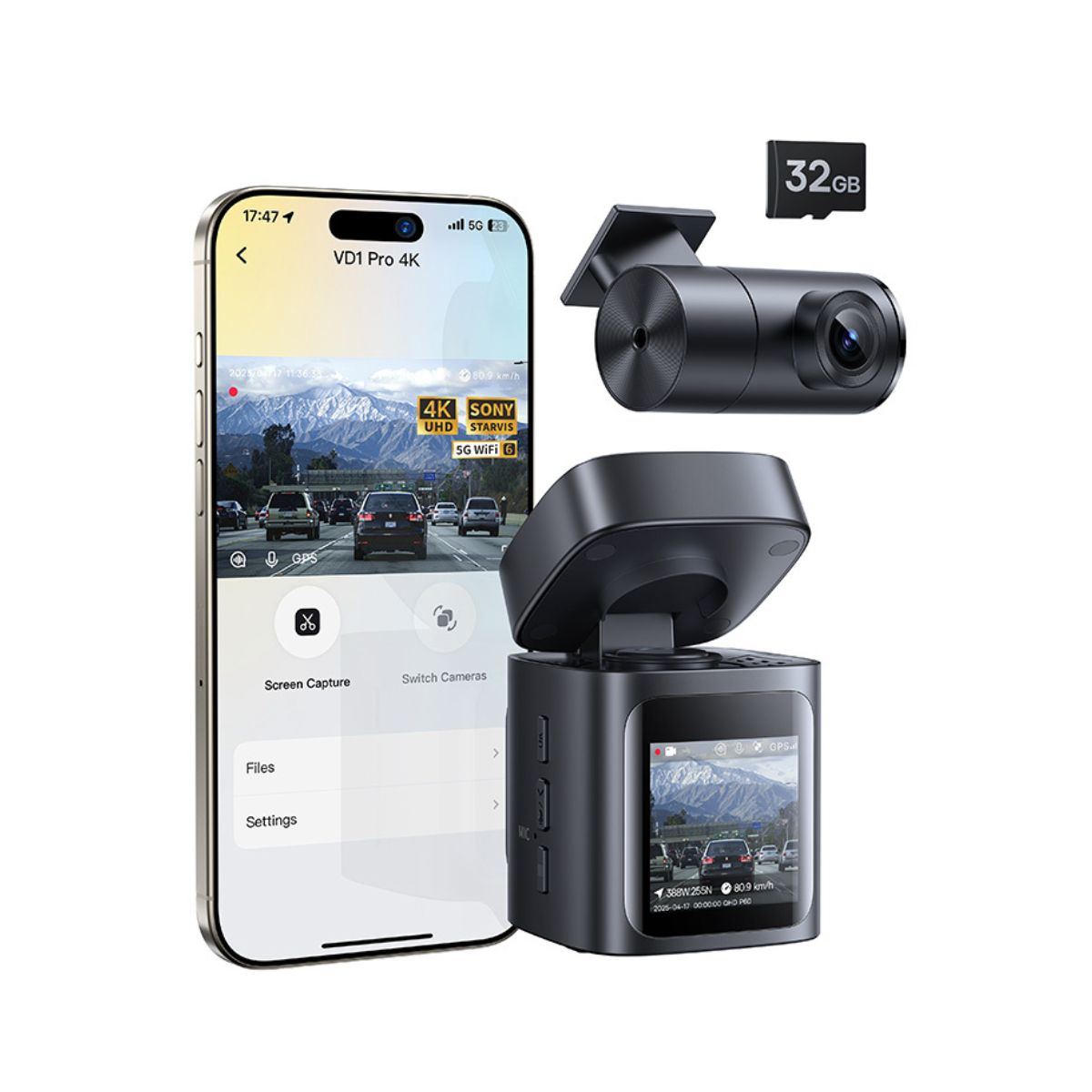 baseus-primetrip-vd1-pro-dash-cam-lithium-battery-4k-1080p image 3