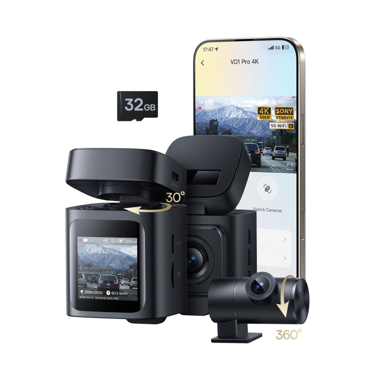 baseus-primetrip-vd1-pro-dash-cam-lithium-battery-4k-1080p image 2