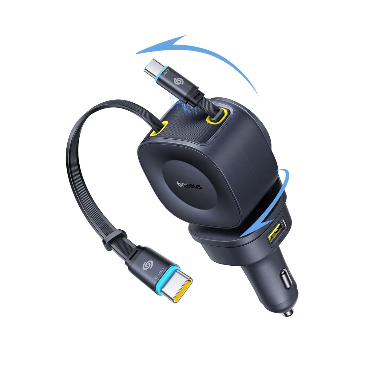 baseus-primetrip-vr2-max-car-charger-with-retractable-cable-163w image 2