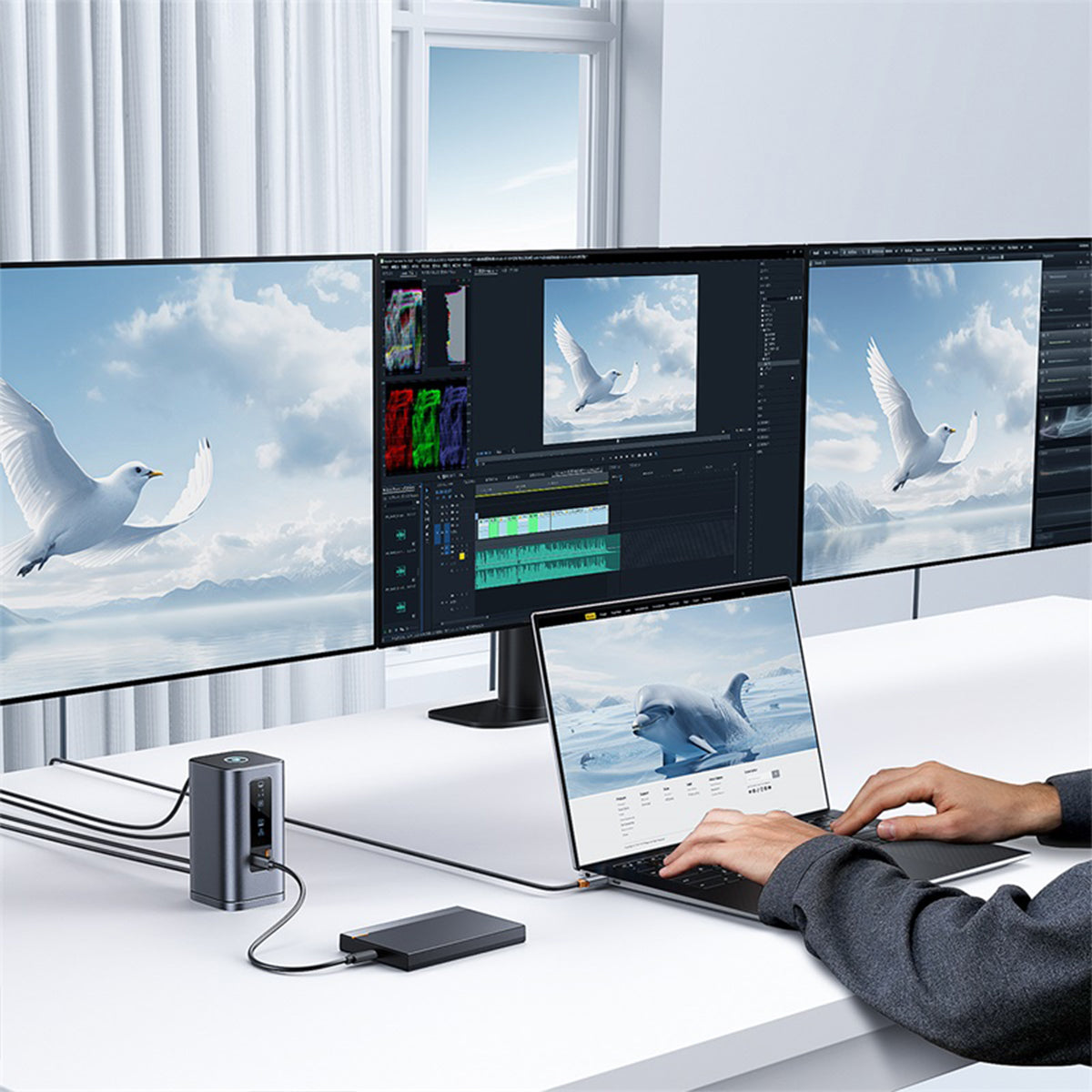 baseus-spacemate-11-in-1-docking-station-with-triple-display image 6